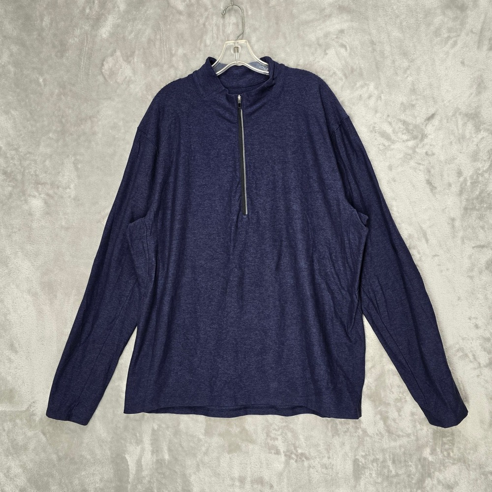 Lululemon Tech 1/2‎ Zip Pullover Mens XXL Heathered Navy Blue Top Athleisure Gym